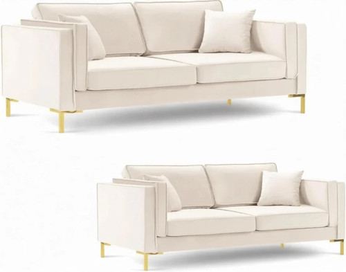 Aiden modern velvet - sofa, set