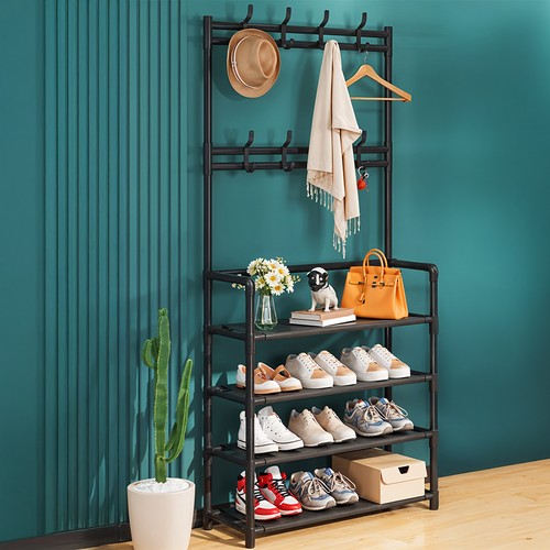 Entryway coat rack with - coat,