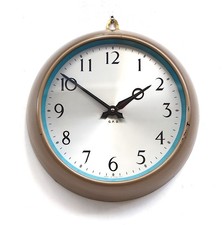 British 1960s GPO GENT Midcentury Vintage Industrial Factory Bakelite Wall Clock