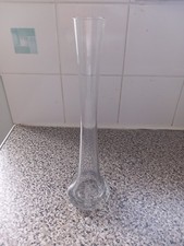 Clear Glass Lily Vase 12" Tall