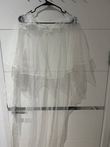 Chiffon bridal cape cloak - chiffon,
