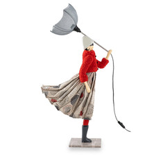 85cm Red Lamp Windswept Lady
