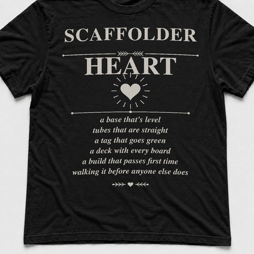 Scaffolder heart shirt - heart, t-shirt