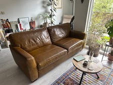 Used Habitat Milford Leather 4 Seater Sofa