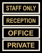Office Door Signs, Reception