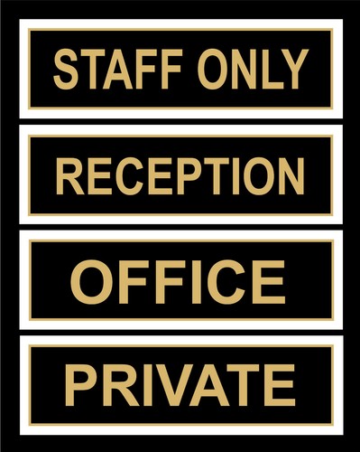 Office door signs reception - door,