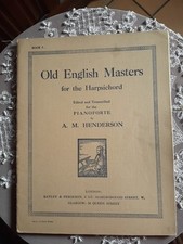 Old English Masters For The Harpsichord Transcribed A.M. Henderson