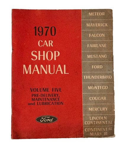 1970 ford car shop - manual, vol