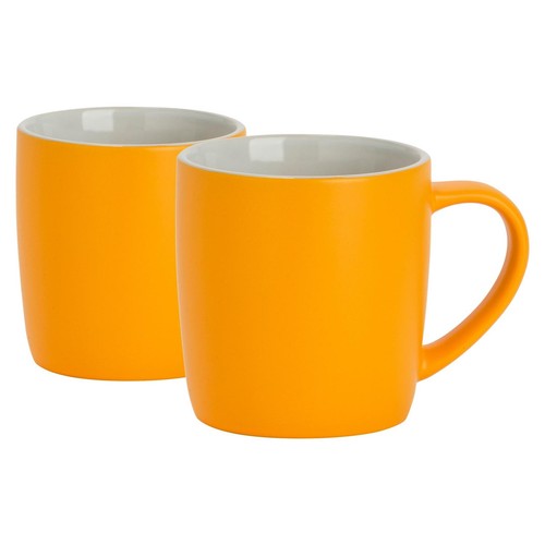Matt coloured coffee mugs - 2x,