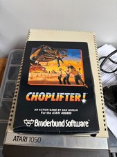 Atari 400/800/XL/XE/XEGS Choplifter boxed cartridge complete.   Working Rare