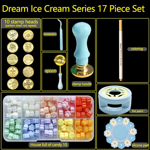 17pc 1set wax seal - 17pc/1set,