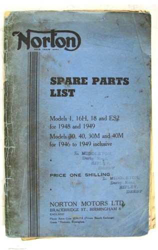Norton range motorcycle spare - motorcycle,