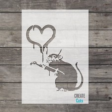 Banksy Love Heart Rat Painting