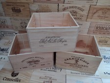 Wooden wine box crate ~ Large 6 Magnum & 24 Half Bottle sizes ~ French Genuine