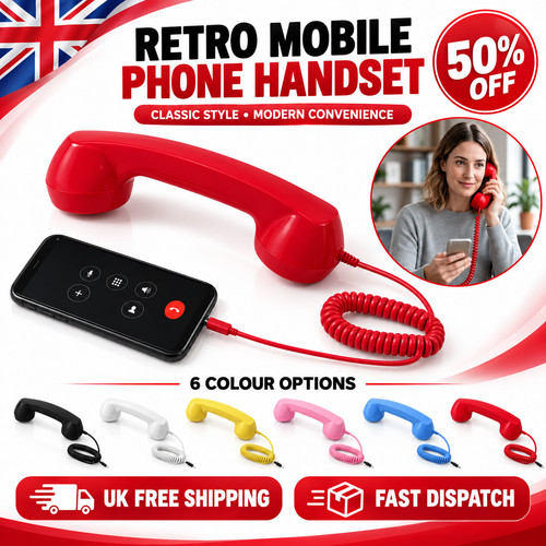 Retro telephone handset for - telephone,