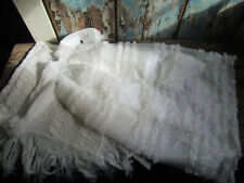 Vintage 1960s White Frilled Christening Gown & Bonnet + Mothercare Shawl 6-18M
