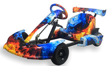 36V Electric Drifting Go Kart Racing Ice Orange LED - 3 Speed 250W & Bluetooth
