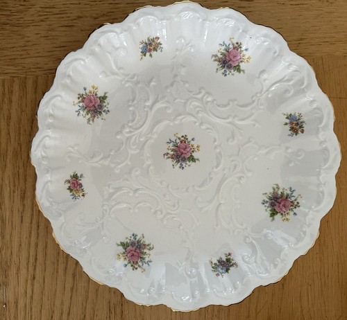 Vintage fine china floral dish - floral,