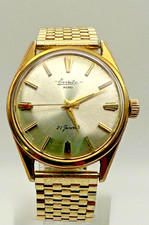 REDUCED - Vintage 60s Swiss Everite King 21 Jewels Red Pointer 33mm Dress Watch