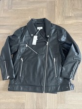 Marks and Spencer Faux Leather Biker Jacket Size 16 RRP £69