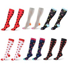 6 Pairs Women Knee High Socks