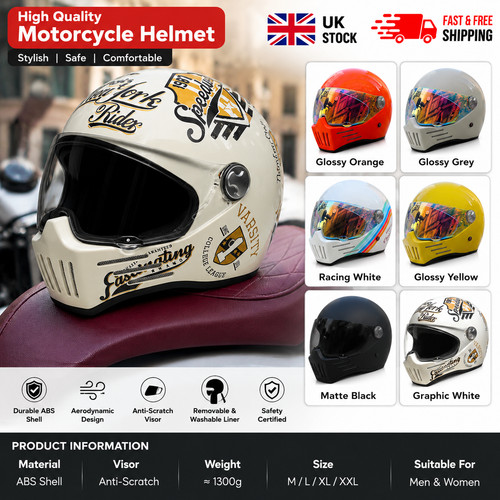 Retro motorcycle helmet - retro,