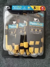 Wells Lamont Hydra Hyde Water Resistant Leather Gloves Size 3 Pack Size Medium