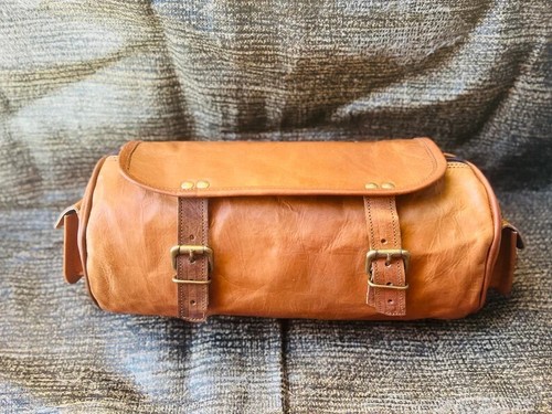 Real vintage leather tool bag - vintage,