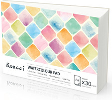A4 Watercolour Paper Pad, 30 Sheets, 300GSM, Acid-Free, Cold Press