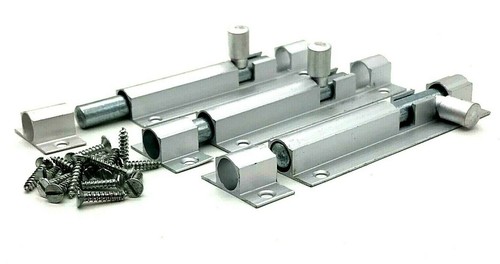 Aluminium tower bolt - aluminium, 75mm