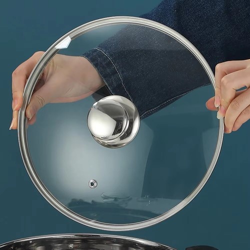 Round tempered glass pot lid - glass,