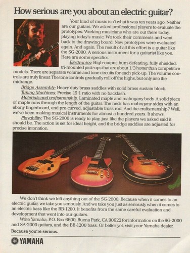 1980 yamaha 2000 vintage - sg-2000,