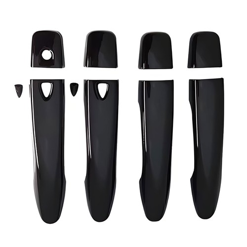 Gloss black door handle - black,