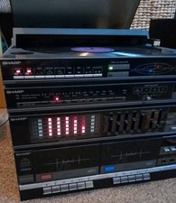 Sharp Vz-1900 Stereo Hifi Record Player Vintage 1980s Rare Plays Both Sides!!