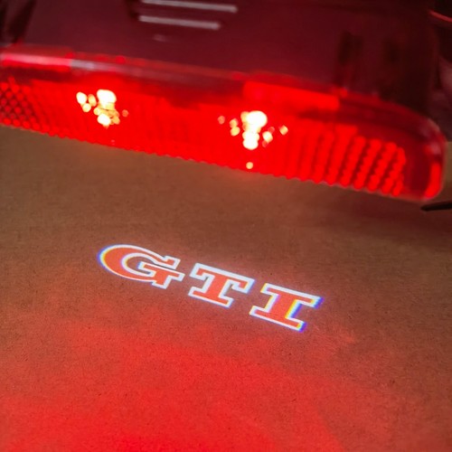 2pcs red gti - red, badge