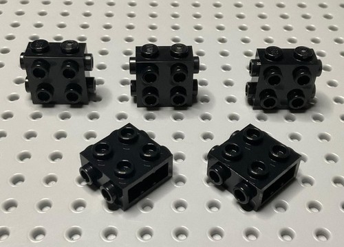 Lego black 1x2x1 with - black,