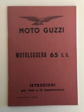 Istruzioni per l'uso e la manutenzione Moto Guzzi motoleggera 65 c.c.