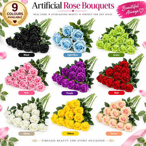 12x artificial single - 12x, rose