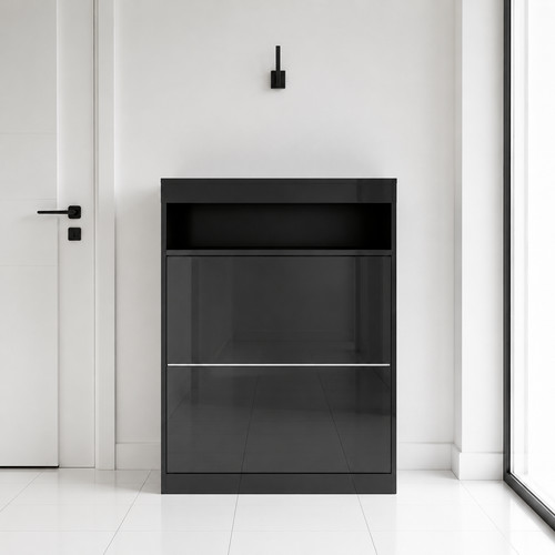 High gloss black - gloss, cabinet