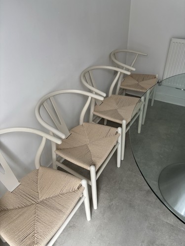 Jade wishbone chairs by - x,