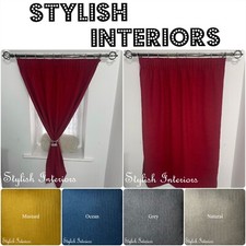 Herringbone Tweed Curtain Pair