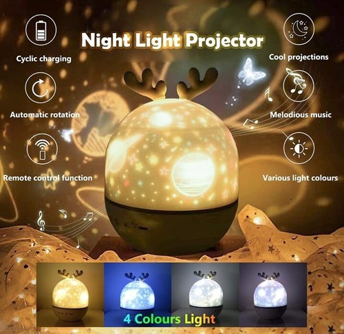 Night light projector rotation - night,