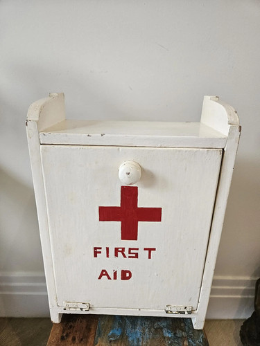 Vintage hand painted first aid - vintage,