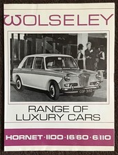 WOLSELEY Car Range Sales