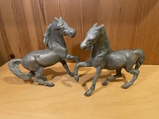 Two Brass Horse Figurines
