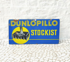 1950 Vintage Dunlopillo Grossista Doppio Lato Pubblicità Smalto Sign Board EB498