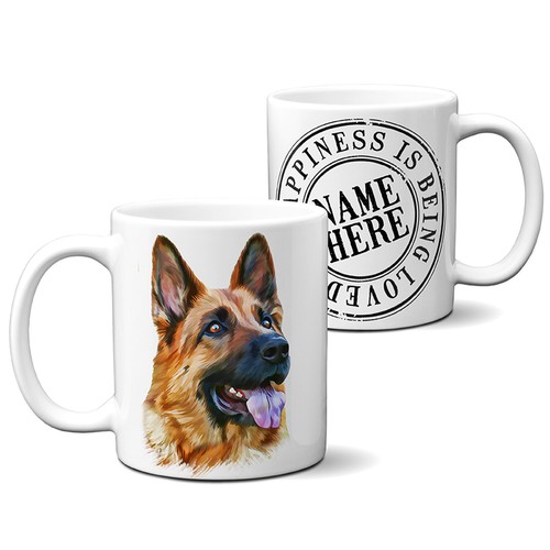 Personalised alsatian mug pet - personalised,