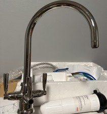 Franke Triflow Series TFN400 Contemporary Triple Lever Gooseneck Faucet W/Filter