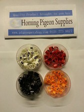racing pigeon clip rings 8mm `(numbered)