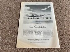 FABK18 ADVERT 11X8 THE LOCKHEED CONSTELLATION